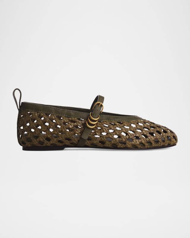 Spire Raffia Mary Jane Flats